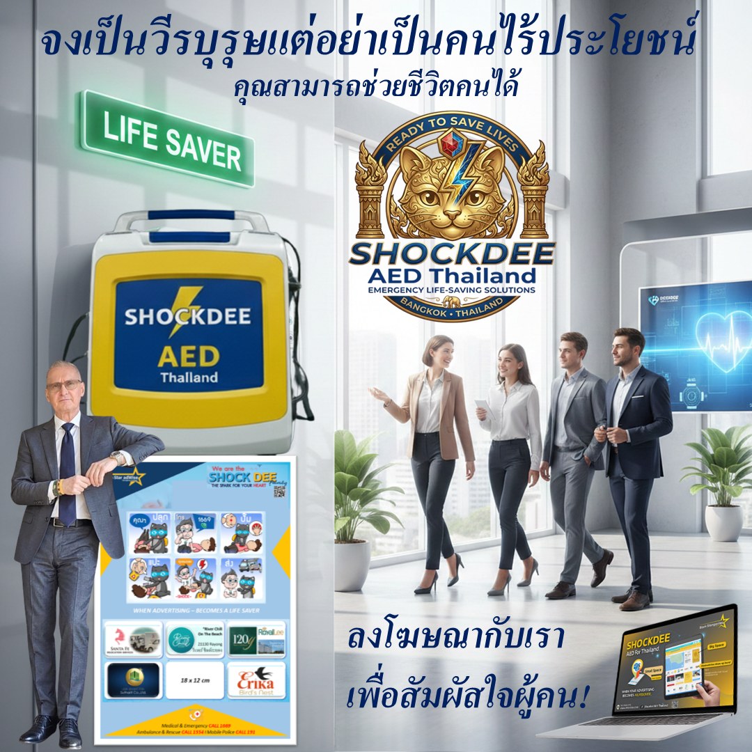 โฆษณากับ SHOCKDEE AED Thailand — สร้างการมองเห็น และช่วยชีวิตได้จริง